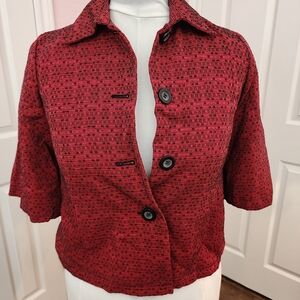 Coldwater Creek Red and Black Blazer